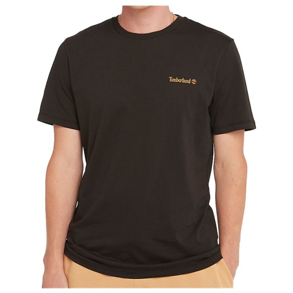 Timberland - Small Linear Logo Print Tee - T-Shirt Gr M schwarz von Timberland