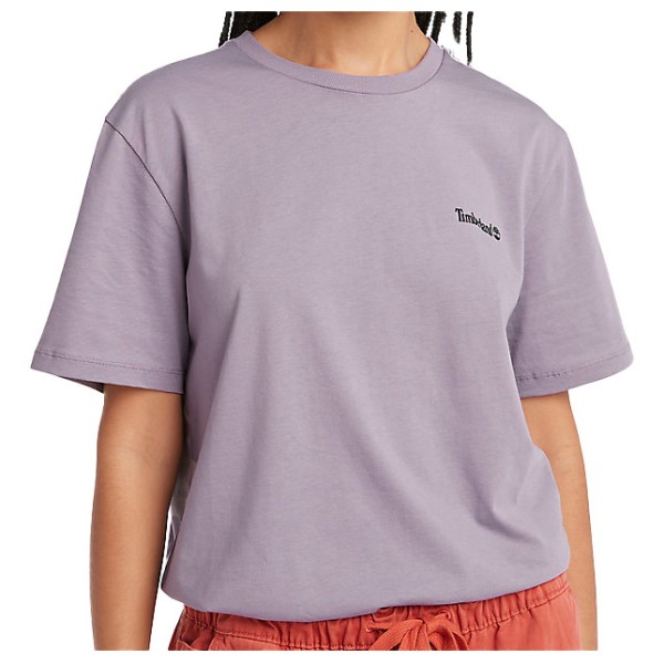 Timberland - Small Linear Logo Print Tee - T-Shirt Gr XL lila von Timberland