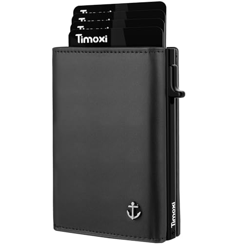 Timoxi Kreditkartenetui - Mini Wallet mit Münzfach und RFID-Schutz - Slim Wallet Herren - Kompaktes Design, große Kapazität von Timoxi