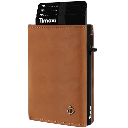 Timoxi Kreditkartenetui - Mini Wallet mit Münzfach und RFID-Schutz - Slim Wallet Herren - Kompaktes Design, große Kapazität von Timoxi
