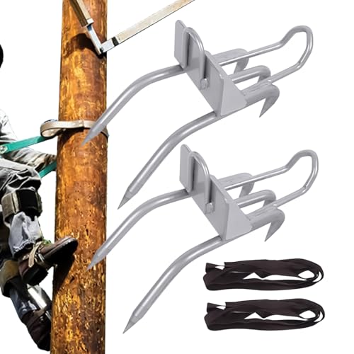 Baumkletterschuhe | 2er-Set Baumkletterausrüstung Mit Stoßdämpfung - Anti Rutsch Sicherheitsausrüstung für Forstarbeit Baustelle Dachmontage Arboristik Abenteuer von Tioheam