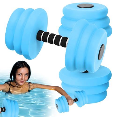 Wassergymnastik Gewichte,Hanteln Für Schwimmbad Training | 2 Stück Aqua Fitnessgeräte Für Senioren Erwachsene Kinder Fitnessübungen von Tioheam