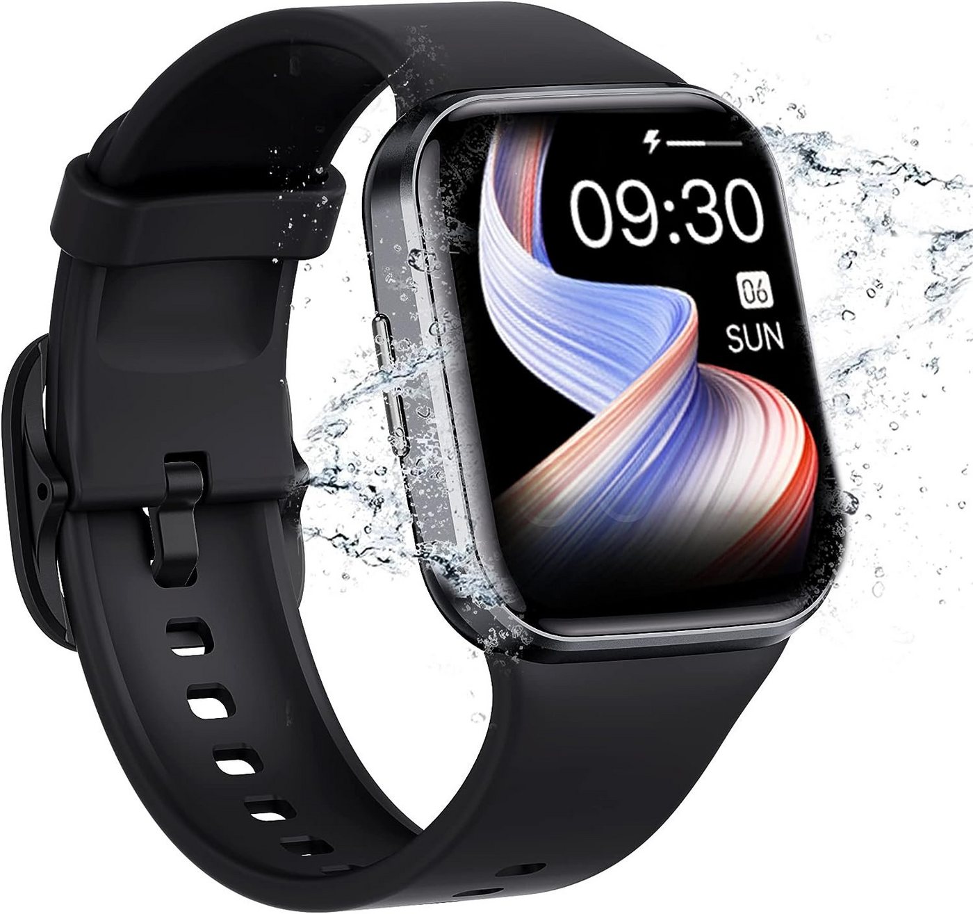 Tisoutec Smartwatch Damen Herren Fitness Tracker Uhr, 1.69 HD Voll Touchscreen Smartwatch (Uhren Fitnessuhr Tracker IP67 mit Pulsmesser, Schrittzähler, cm) Schlafmonitor, 25 Sportmodi usw für iOS/Android, Schwarz" von Tisoutec