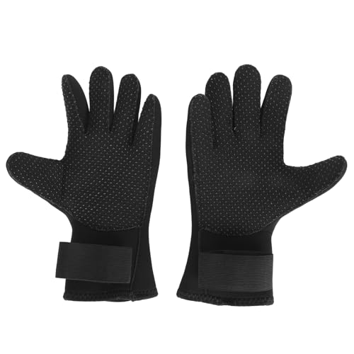 Tissting 5 mm Tauchhandschuhe, Neopren-Neoprenanzug-Handschuhe, rutschfeste warme Tauchhandschuhe, Kajak-Handschuhe mit verstellbarem Riemen zum Schnorcheln, Angeln, Surfen (L) von Tissting