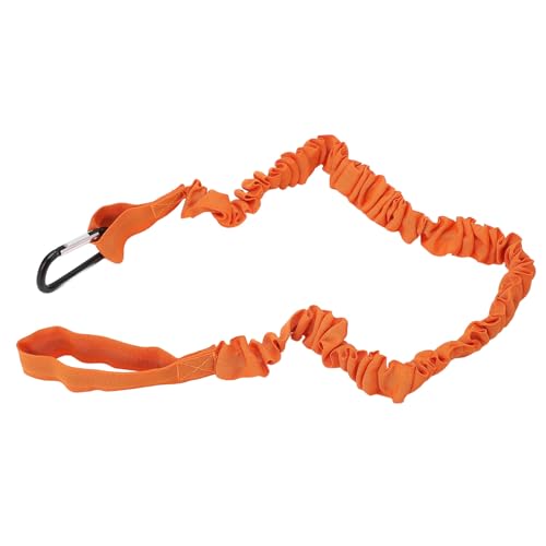 Tissting Kajak-Paddel-Leine, sicheres elastisches Kajak-Paddelseil, Nylon-Spiralpaddelgurte, verstellbares Kanu-Lanyard-Seil-Zubehör für Kanu-Boot-Surfbrett (Orange) von Tissting