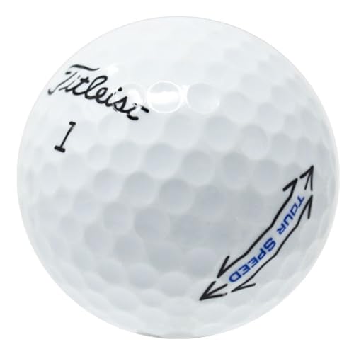 LostGolfBalls - 12 Titleist Tour Speed Golfbälle in nahezu neuwertigem Zustand, AAAA-Qualität, recycelte gebrauchte Golfbälle, günstige Golfbälle, Weiß von Titleist
