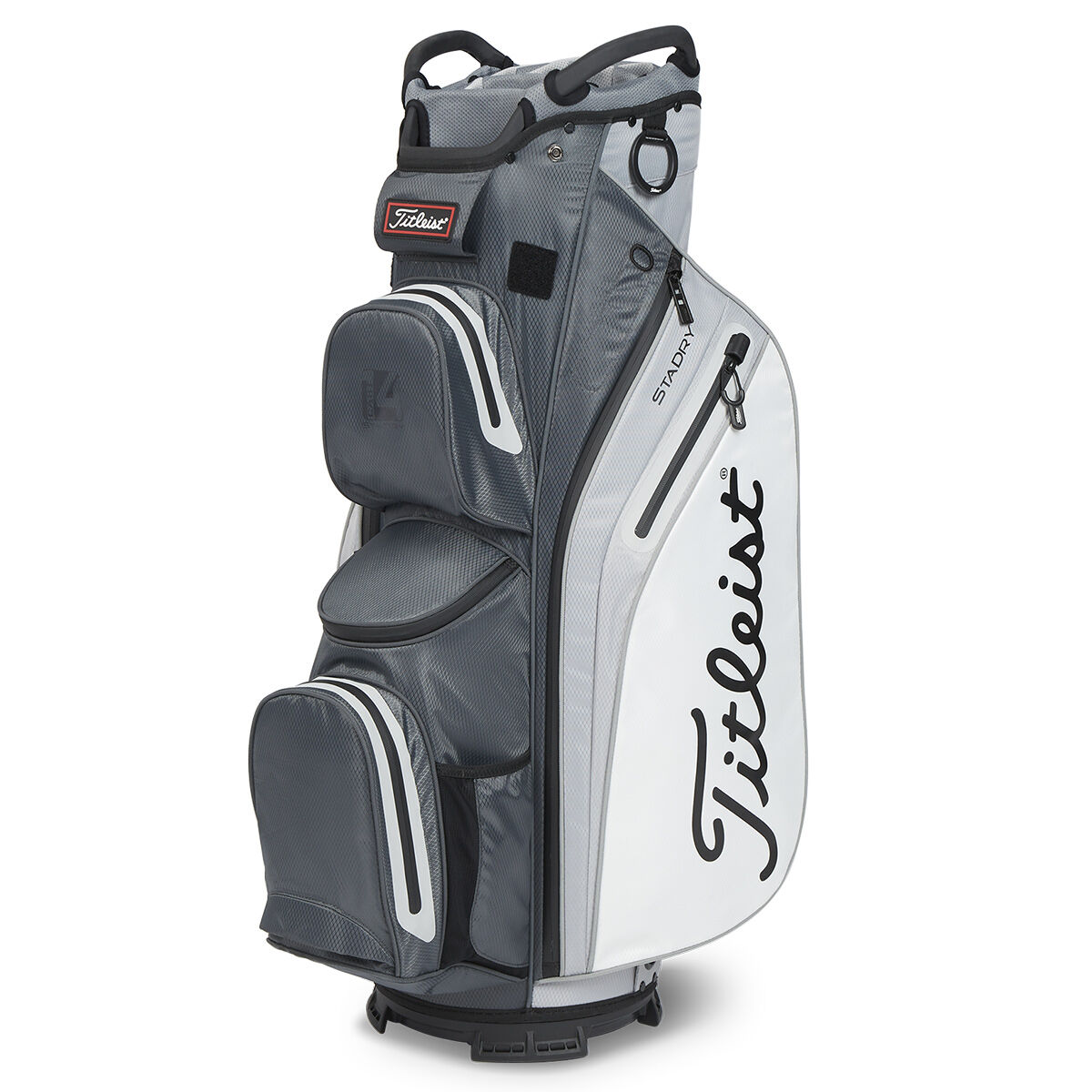Titleist 14 StaDry Waterproof Golf Cart Bag, Charcoal/grey/white | American Golf von Titleist