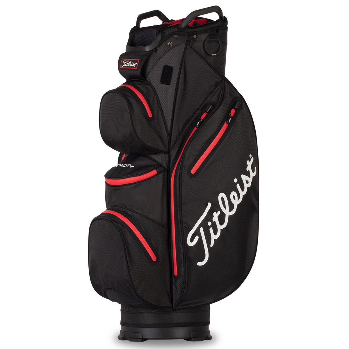 Titleist Golf Cart Bag, Black and Red Long Lasting StaDry 14 | American Golf, One Size von Titleist