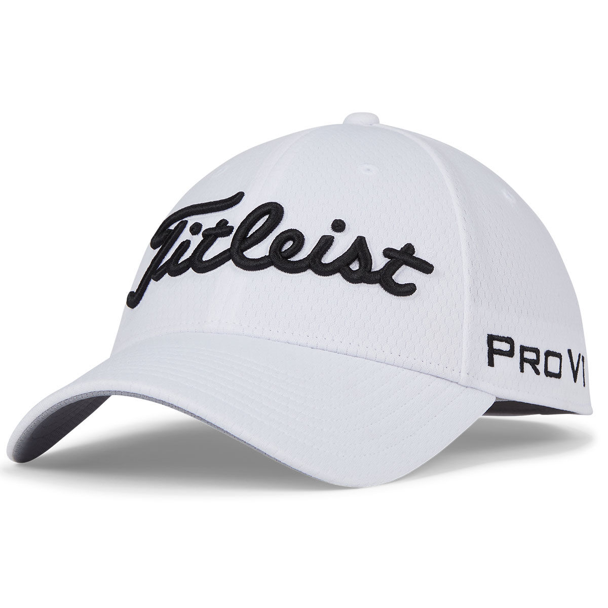 Titleist Mens White and Black Lightweight Embroidered Tour Elite Golf Cap, Size: M/L | American Golf von Titleist