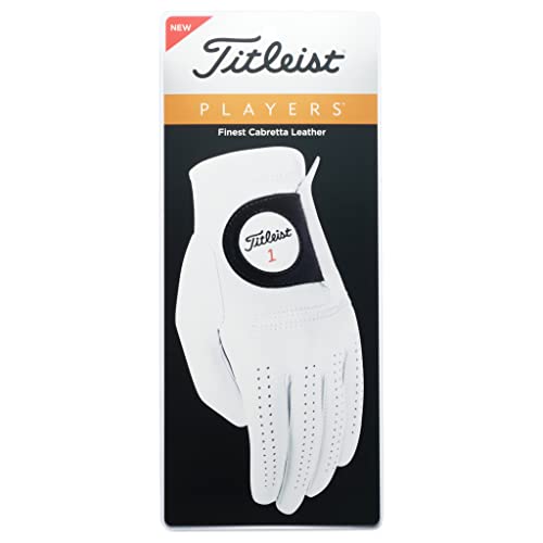 TITLEIST Players Herren-Handschuhe, Weiß, Linke Hand/M von Titleist
