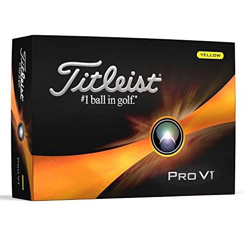 Titleist Pro V1 Golf, Erwachsene, Unisex, Gelb, 12 Kugeln von Titleist