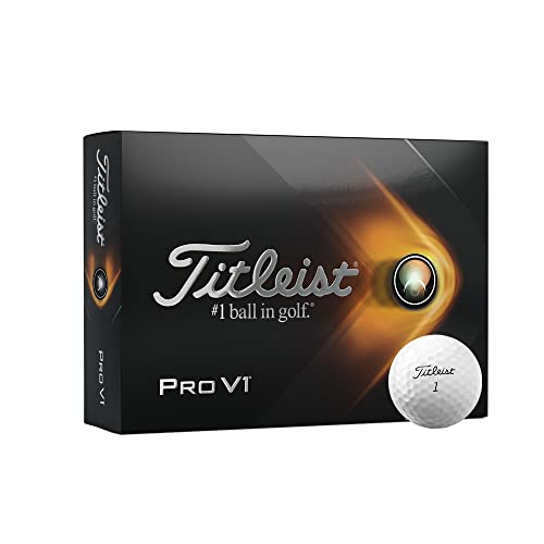 Titleist Pro V1 Golfbälle, Unisex, Pro V1, Weiß, 12 Stück von Titleist
