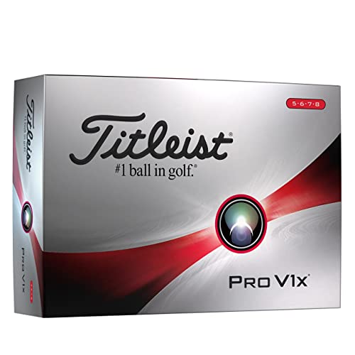 Titleist Pro V1X High Numbers Golf, Erwachsene, Unisex, Weiß, 12 Kugeln von Titleist