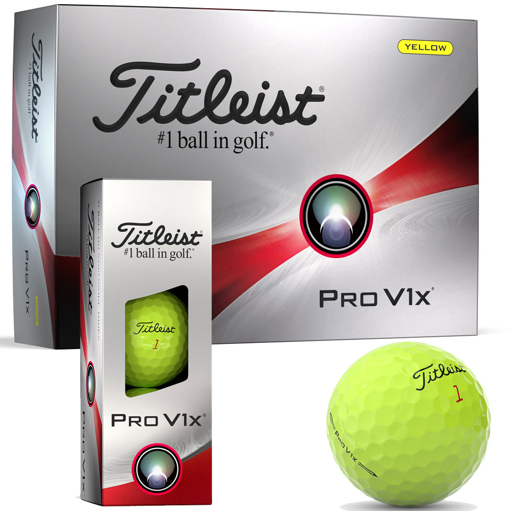 'Titleist Pro V1x Golfball 2024 3er Packung gelb' von Titleist
