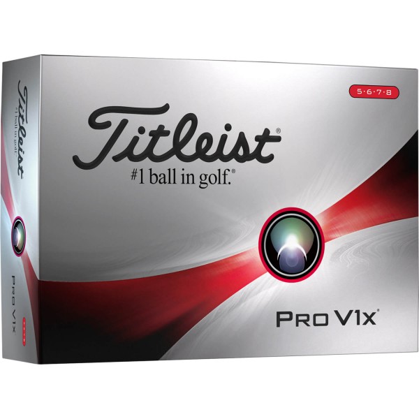 Titleist Pro V1x High Numbers 2023 Golfbälle - 12er Pack weiß von Titleist