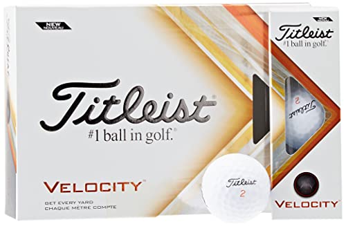 Titleist Velocity Visi Golfball, Herren, Weiß, Einheitsgröße von Titleist