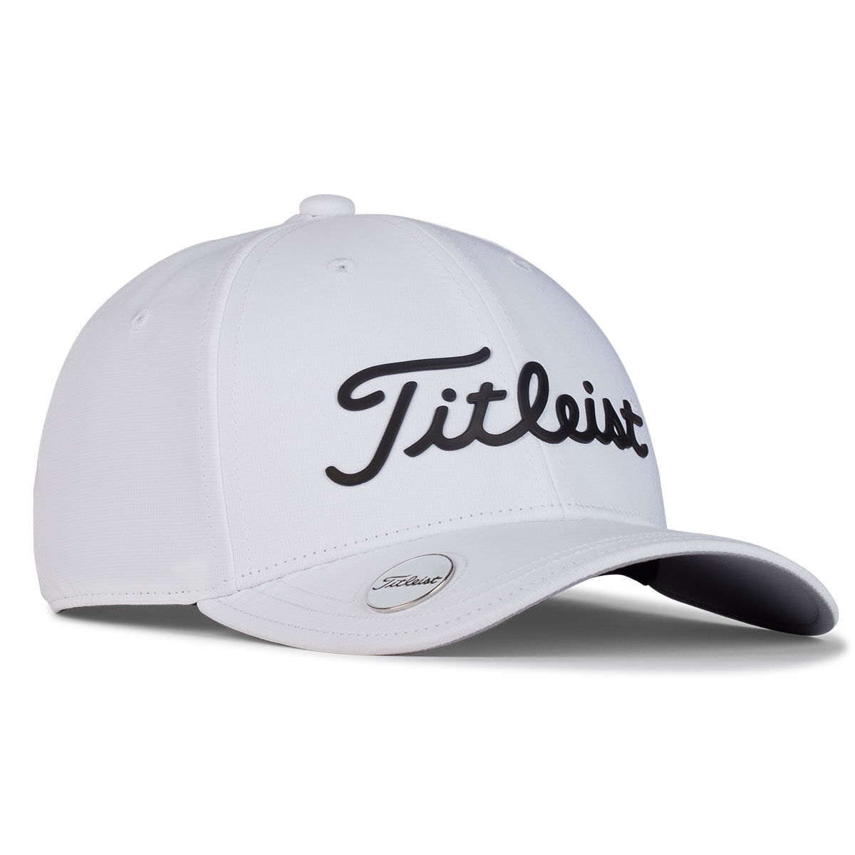 Titleist White and Black Comfortable Logo Print Players Performance Ball Marker Junior Golf Cap | American Golf, One Size von Titleist