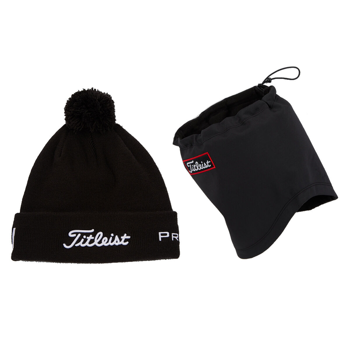 Titleist Winter Beanie & Neck Warmer Golf Gift Set, Mens, Black, One size | American Golf von Titleist