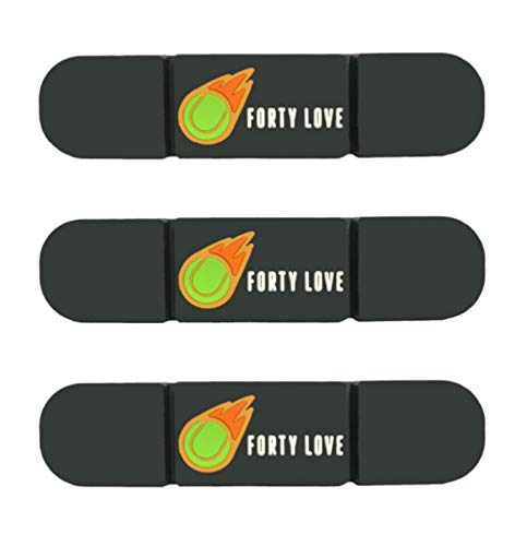 Tito Sports Forty Love Tennis Dämpfer 1er und 3er Sets Tennisdämpfer - perfekt haltende Vibrationsdämpfer (Buntes Logo 3er-Pack) von Tito Sports
