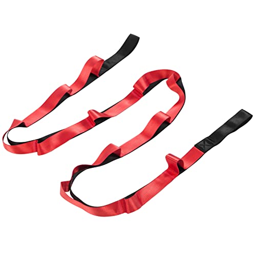 Stretch-Gurt, Yoga-Nylon-Elastikband, Trainingsgerät für Heimtraining, Flexibilität, Pilates (Rot) von Tixiyu