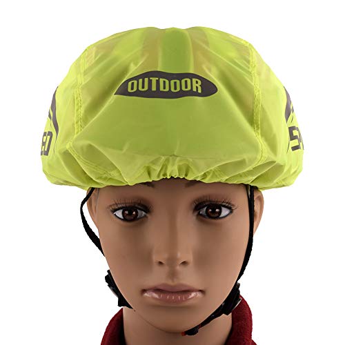 Tixiyu Fahrradhelm-Überzug + reflektierender Streifen, sicher, hohe Sichtbarkeit, wasserdicht, Fahrradhelm-Regenschutz von Tixiyu