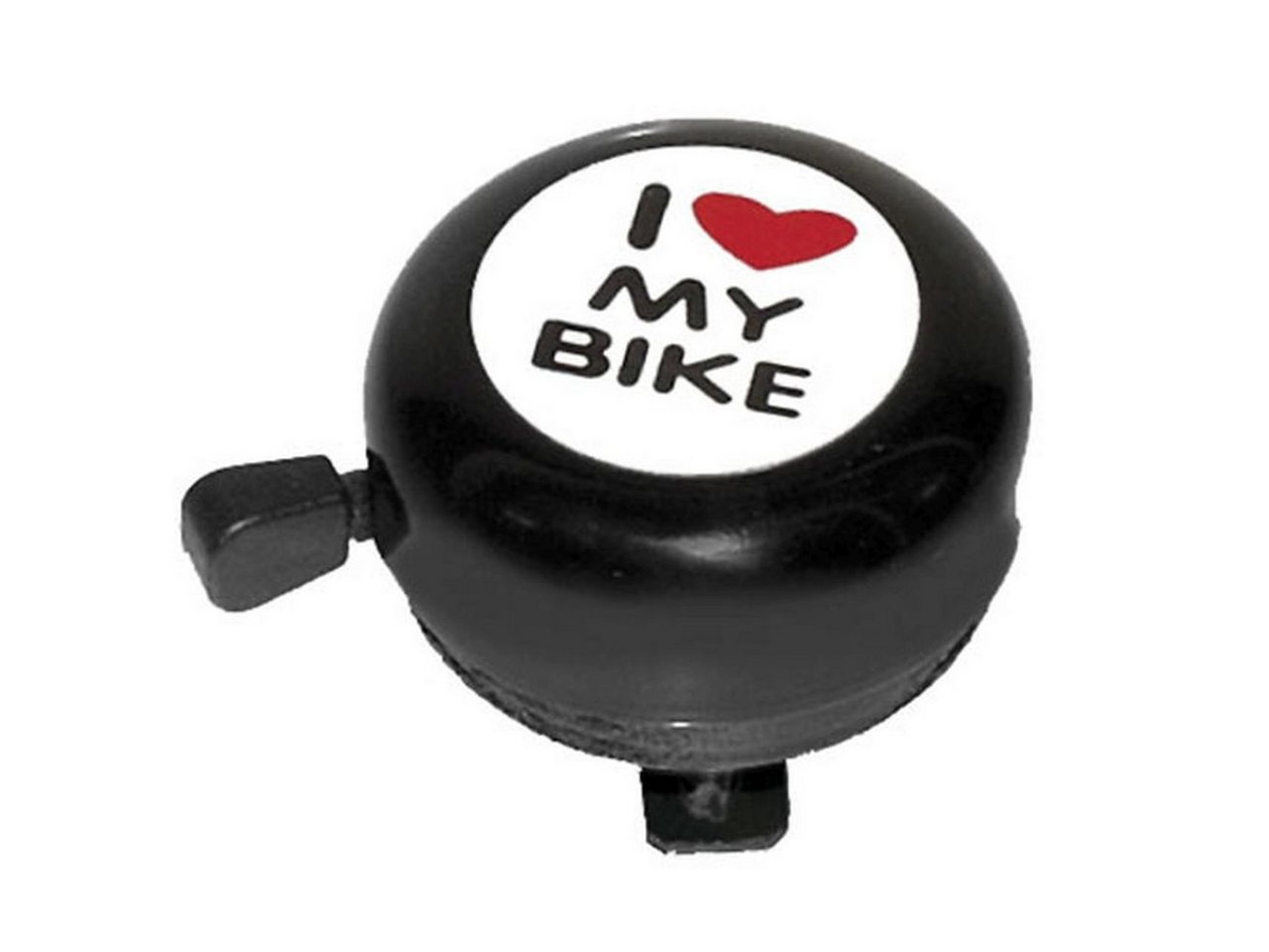 M-Wave Fahrradklingel Fahrrad Glocke I love my bike Stahl schwarz von M-Wave