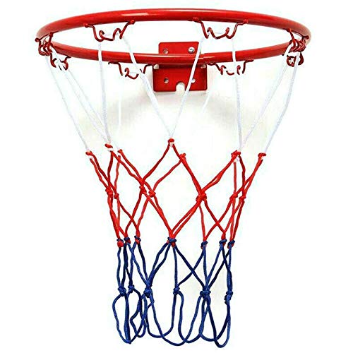 Tlily Basketballkorb mit 32 cm langem Netz, zum Aufhängen eines Basketballkorbs, Rand einer Wand für Basketbälle im Innen- und Außenbereich von Tlily