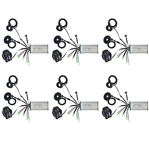 Tlily Sinuswellencontroller für E-Bike, 36 V/48 V, 250 W, 15 A, mit KT LED880 Anzeige und Gaspedal, 6 Stück von Tlily