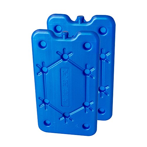 ToCi 2er Set Kühlakku mit je 400 ml | 2 Blaue Kühlelemente flach Kühlakkus für Kühltasche oder Kühlbox | Kühlakkus dünn, extra flach | Kühlpads Kühlpack für Kühltragetasche von ToCi