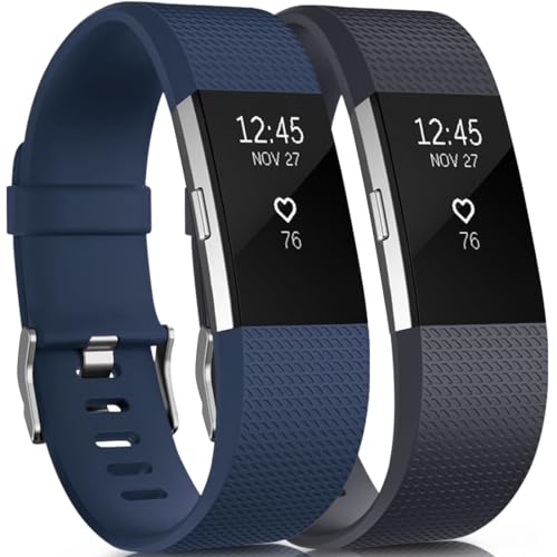 Tobfit für Fitbit Charge 2 Armband Damen Herren, Ersatz Silikon Sport und Fitness Armbänder für Fitbit Charge 2 von Tobfit