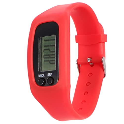 Toddmomy Schrittzähluhr 1 Stück Fitnessuhr Silikonuhr Smartwatch Uhr Laufen Gehzeit Gehschritte Digitaluhr Laufschrittzähler Gehschritte Zähler Armband Für Schrittzähler Rot Laufen von Toddmomy