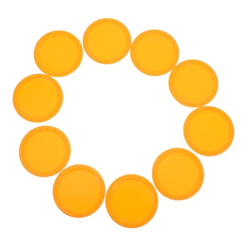 Toddmomy 10 Stück Teiliges Runde Ersatz Hockeypucks Robuste Kunststoff Ausführung als Zubehör für Air Hockey Tisch und Indoor Hockey für Spieltische Bars und Heimgebrauch von Toddmomy