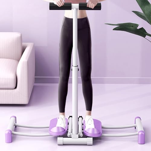 Beintrainingsgerät Klappbar Ski-Trainingsgerät mit Armlehnen Beckenboden-Muskeltrainer für Home Gym Workout(Color:Purple) von ToeWoe