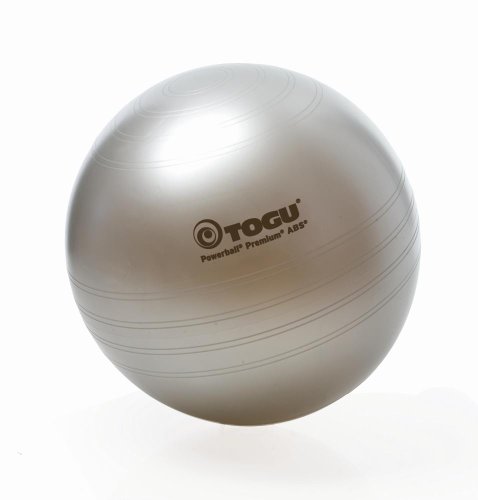 Togu Gymnastikball Powerball Premium ABS (Berstsicher), silber, 45 cm von Togu