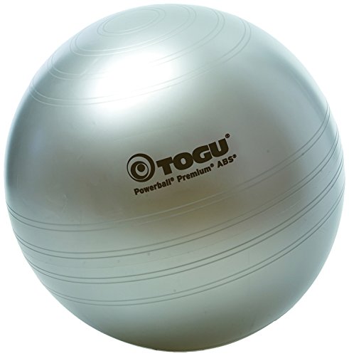 Togu 400761 Unisex – Erwachsene Powerball Premium ABS Gymnastikball, Silber, 75 cm von Togu