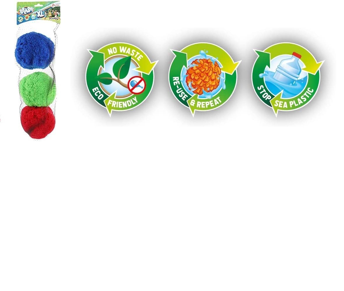 Toi-Toys Wasserball Wiederverwendbare XL Wasserbälle 3 Stück-Wasser-Softball - Ø 15 cm von Toi-Toys