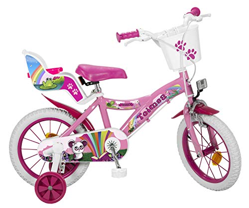 Toimsa 14 Zoll Kinderfahrrad Mädchenfahrrad Kinder Kinderrad Fahrrad Rad Bike Fantasy PINK 503 NEU Modell von Toimsa