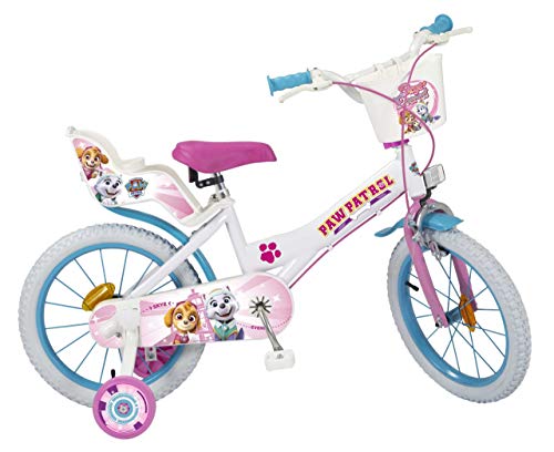 Toimsa 16" 16 Zoll Disney Kinder Mädchen Fahrrad Kinderfahrrad Mädchenfahrrad Rad Bike Paw Patrol Weiss WEIß von Toimsa