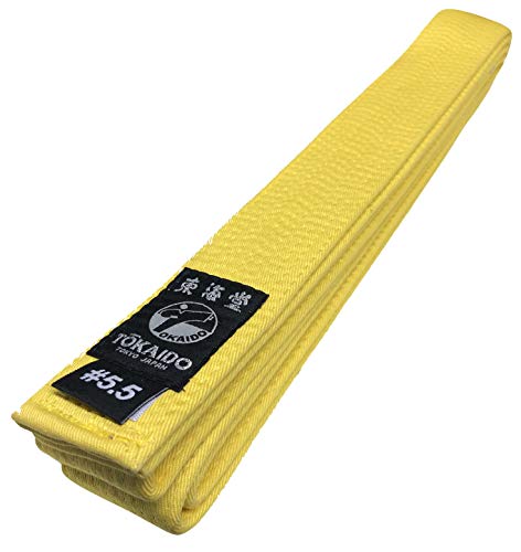 Tokaido Karategürtel gelb | Gelbgurt Karate Gürtel aus Baumwolle | Verschiedene Längen (265) von Tokaido