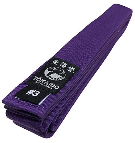 Tokaido Karategürtel violett | Violettgurt Karate Gürtel aus Baumwolle | Verschiedene Längen (275) von Tokaido