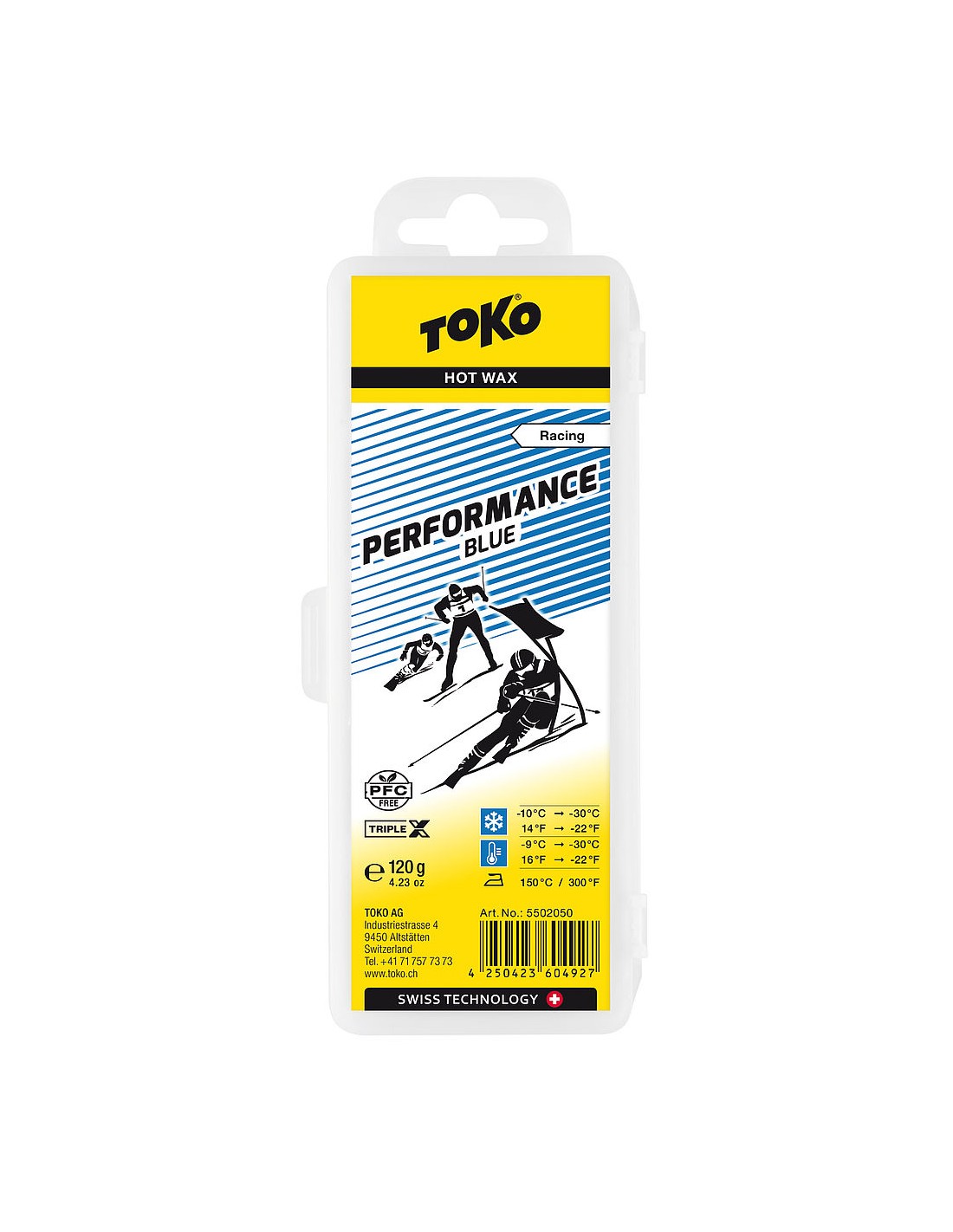 Toko Performance Hot Wax blue Wachs Toko - Toko / -10° bis -30°, Wachsart - Blockwachs, Wachsfarbe - Blau, Einsatzbereich - Alpin, Wachsqualität - Performance, von Toko