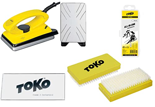 Toko 4-teiliges Skiwax-Set mit Wax-Bügeleisen - für Alpin + Nordic + Board von Toko