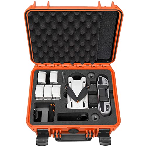 TomCase Drohnen Koffer “Travel Edition“ für DJI Mini 3 und Mini 3 Pro Fly More Kit, Standard Fernsteuerung oder DJI RC,10 Akkus, wasserdichter Outdoor Case IP67, Made in Germany, Farbe: orange von TomCase