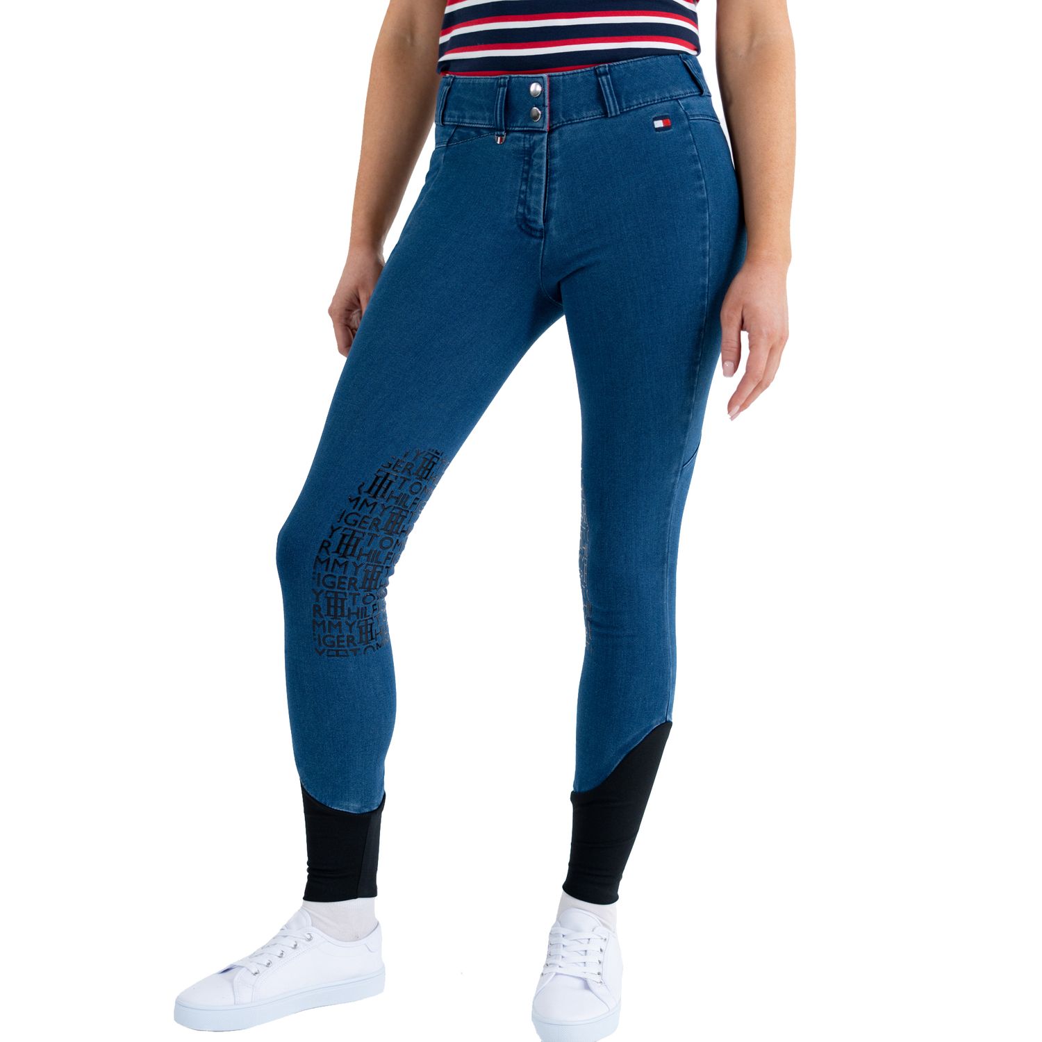 Tommy Hilfiger Equestrian Jeans Style Kniebesatz Reithose Damen von Tommy Hilfiger Equestrian