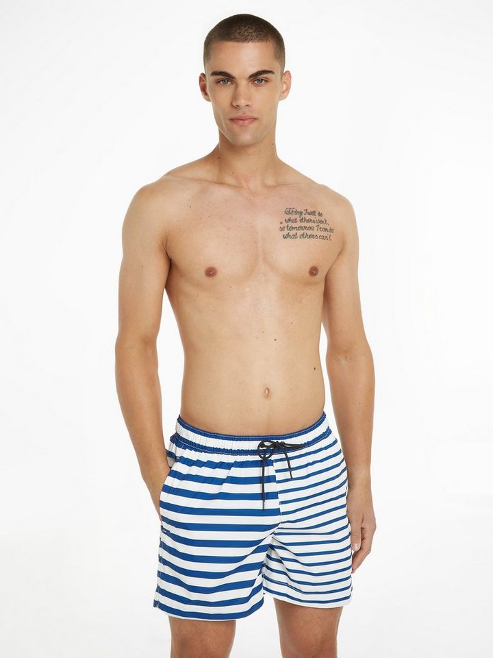 Tommy Hilfiger Swimwear Badeshorts MEDIUM DRAWSTRING PRINT in gestreifter Optik von Tommy Hilfiger Swimwear