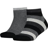 2er Pack TOMMY HILFIGER Basic Stripe Quarter Socken Kinder 200 - black 27-30 von Tommy Hilfiger