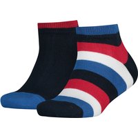 2er Pack TOMMY HILFIGER Basic Stripe Quarter Socken Kinder 563 - midnight blue 35-38 von Tommy Hilfiger