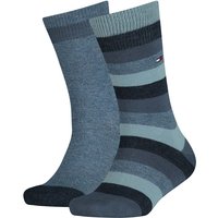 2er Pack TOMMY HILFIGER Basic Stripe Socken Kinder 356 - jeans 27-30 von Tommy Hilfiger
