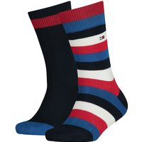 2er Pack TOMMY HILFIGER Basic Stripe Socken Kinder 563 - midnight blue 35-38 von Tommy Hilfiger