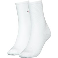 2er Pack TOMMY HILFIGER Diamond Structure Socken Damen 003 - white 35-38 von Tommy Hilfiger